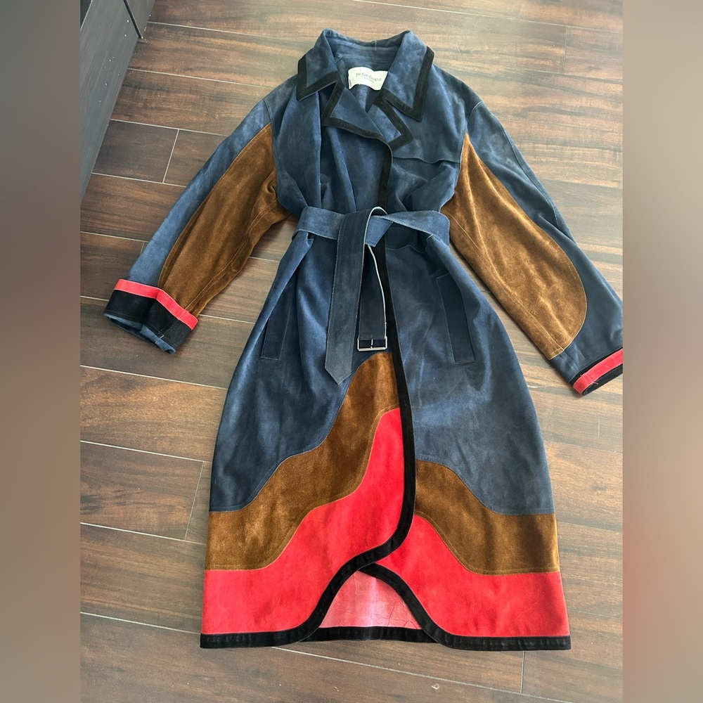 Colorful Women's Coat with Belt